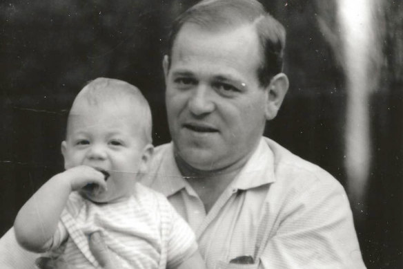 Brett Sutton with his father, Terry Sutton, pictured in 1970. 