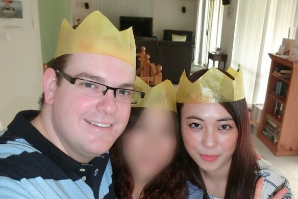Derek Barrett, left, with his niece Mengmei Leng, whom he raped and murdered in 2016. 