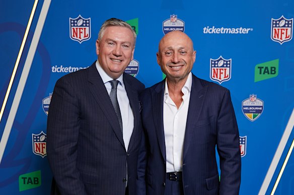 Eddie McGuire (left) and Larry Kestelman at the lunch.