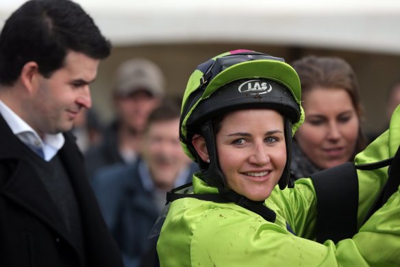 Henry Dwyer (left) with jockey Michelle Payne.