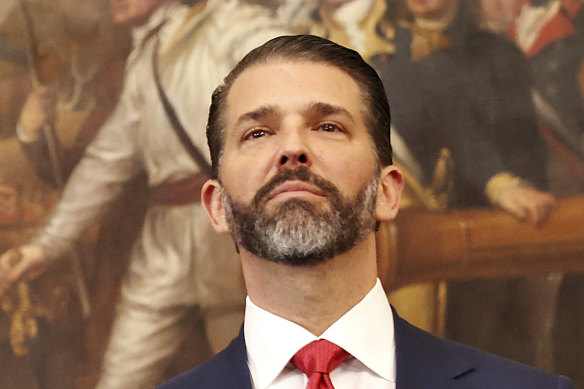 The crown prince: Donald Trump Jr before his Dad’s inauguration ceremony in January.