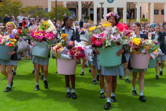 Flower Day at Penrhos College in Perth WA, 2024.
