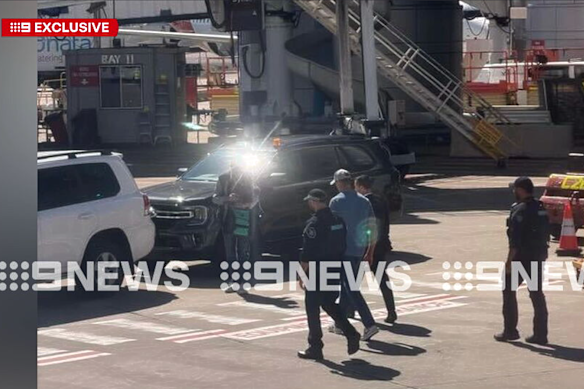Ben Roberts-Smith was arrested at Sydney Airport on Tuesday morning.