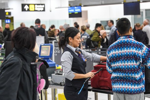 Airport security staff could be among those who should be vaccinated first.