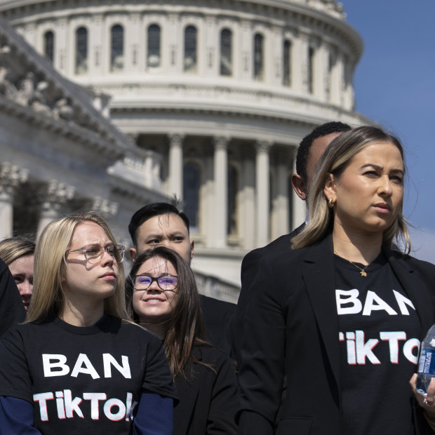 People at an event organised by Republican politicians in Washington on Thursday called for TikTok to be banned.