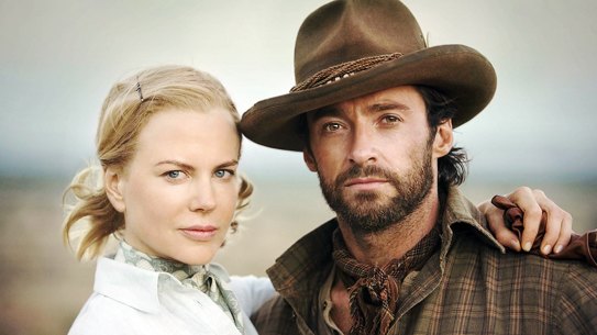 Nicole Kidman and Hugh Jackman in Australia.