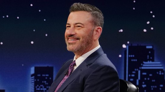 Jimmy Kimmel no set de seu show em setembro.