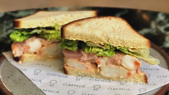 Omnia's prawn cocktail sandwich.