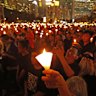 Thousands of people attend a candlelight vigil for victims of the Chinese government’s brutal military crackdown  in Hong Kong in 2019. The last time it was allowed to take place.