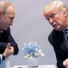 Vladimir Putin and Donald Trump in 2017. They’ve been in contact several times since Trump’s return to the White House.