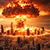 An AI-generated image of a nuclear strike on Tel Aviv, posted on the X account of Prime Minister Benjamin Netanyahu on October 25.