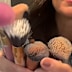 Makeup brushes after being cleaned in the washing machine