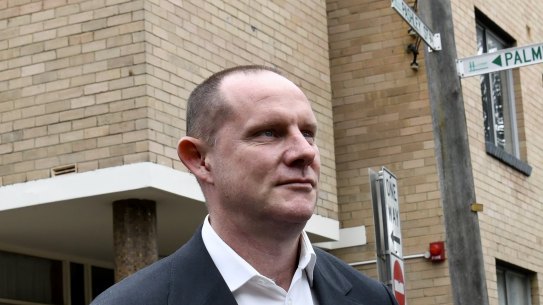 Inner west mayor Darcy Byrne in front of Casa Blanca in Balmain, once a boarding house, now an apartment block for low income residents.