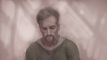 A court sketch of Sam Wood during his appearance at Maroochydore Magistrates Court on October 8.