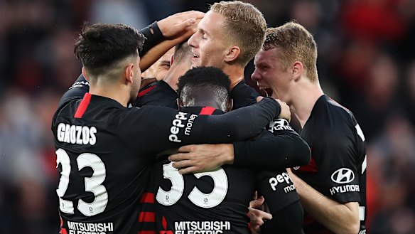 A new-look Wanderers open their A-League season with victory against Central Coast Mariners at Bankwest Stadium. 