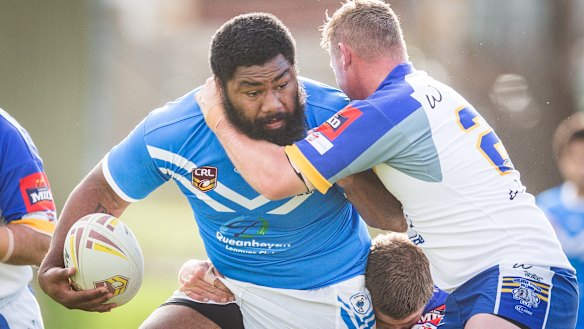 Elijah Ngata during his playing days with the Queanbeyan Blues.