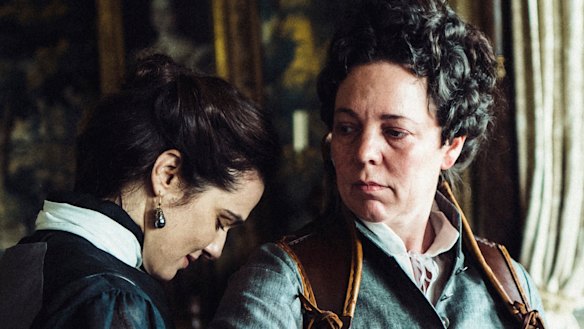 Rachel Weisz (left) and Olivia Colman in The Favourite.