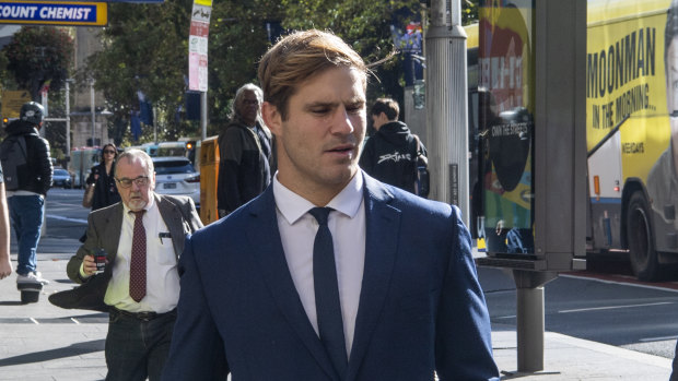 Jack de Belin arrives at court this week.