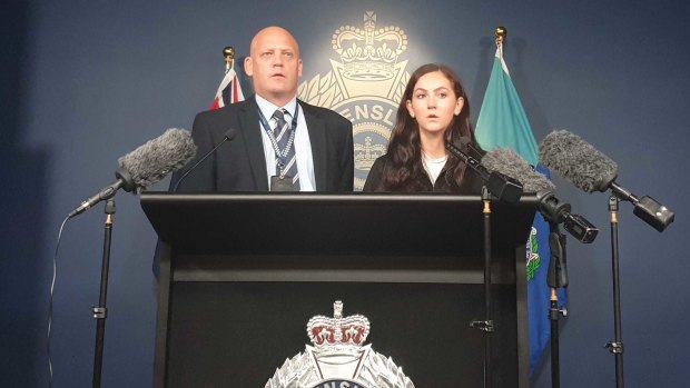 Detective Inspector David Briese and Lili Greer front the media the day before the eighth anniversary of the disappearance of Tina.