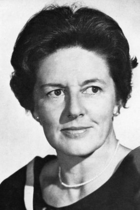 Joan Montgomery in her days as principal of PLC Melbourne.