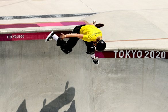Poppy Olsen in action in Tokyo.