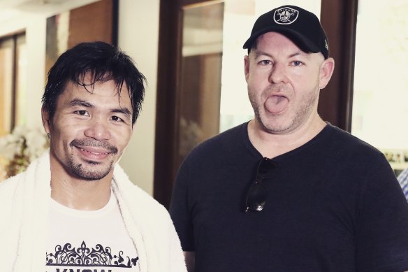 Former boxing world champion, pictured here with Manny Pacquaio.