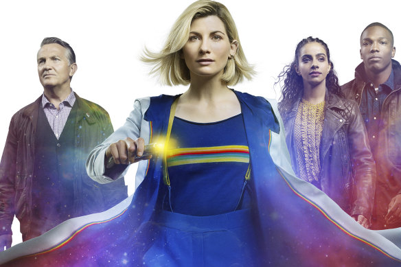 Jodie Whittaker (centre) has announced she will leave Dr Who next year.
