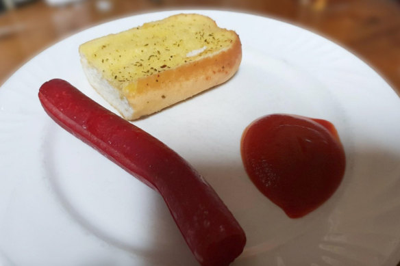 An image of food served in an Australian aged care home.