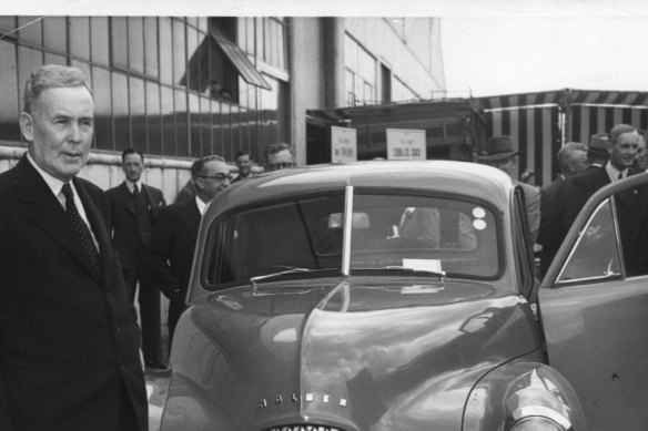 Former prime minister Ben Chifley in 1948. 