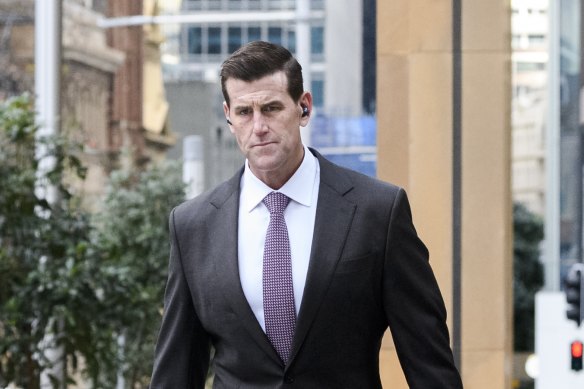 Ben Roberts-Smith arriving at the Federal Court in Sydney on Wednesday.