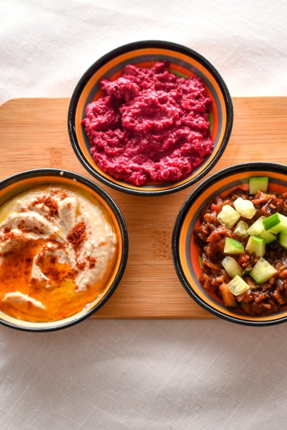 Trio of dips.