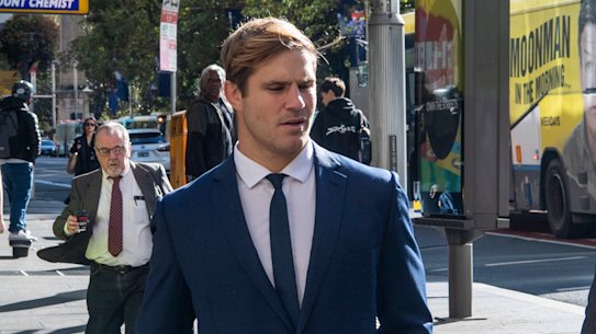 Jack de Belin arrives at court this week.