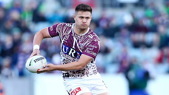 Manly Sea Eagles five-eighth Josh Schuster.
