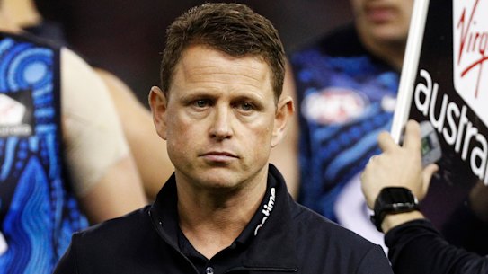 Pressure: Carlton coach Brendon Bolton.