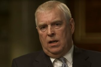 Prince Andrew during the BBC interview when he answered questions about his relationship with Jeffery Epstein.