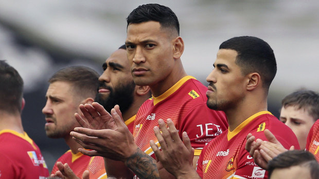 Israel Folau has requested a release based on compassionate grounds from Catalans Dragons in the Super League. 