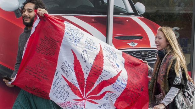 Canada legalised marijuana for sale through government cannabis stores.