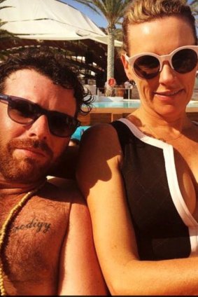 In happier times: Phillip De Angelis and Nellie Tilley in Ibiza in 2015.