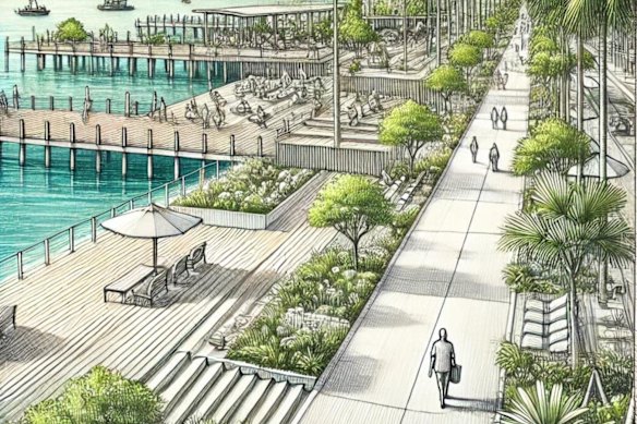 The plan would also modernise the waterfront. 