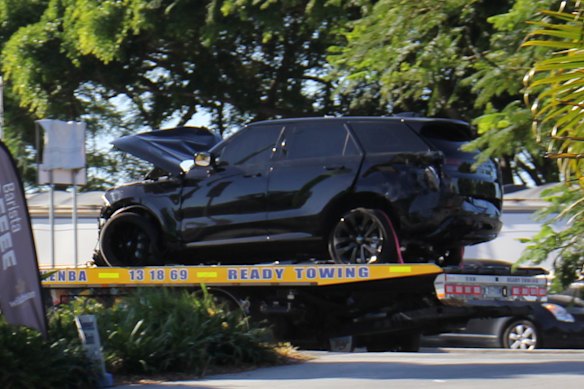 According to police, the Range Rover involved in the crash was reported stolen from Broadbeach.