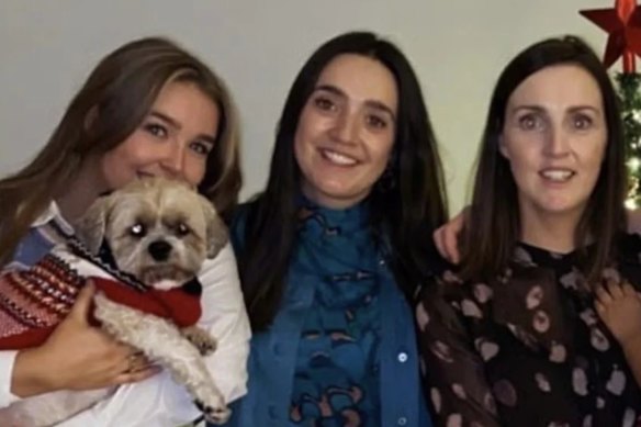 Sisters Ella Hendricken and Alma and Niamh Kinsella were severely injured in last weekend’s M9 crash. 