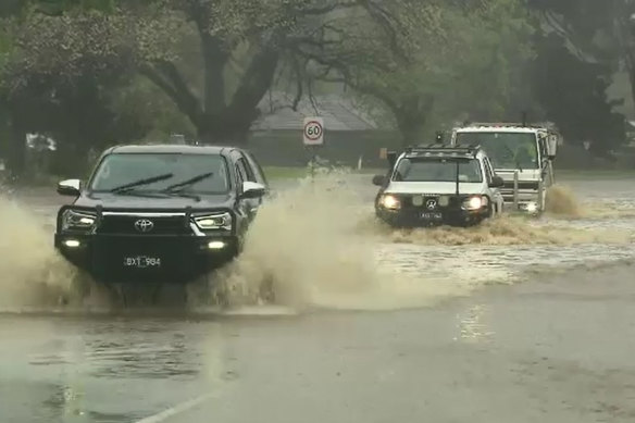 Cars driving in Heathcote today.