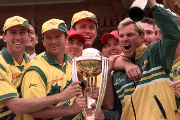Australia’s victorious 1999 World Cup squad.