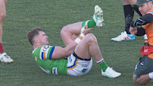 Hudson Young goes down with an Achilles injury.