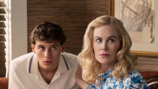 Sam Nivola as Will Winbury and Nicole Kidman as Greer Winbury in The Perfect Couple. The Netflix series is the latest addition to TV’s most popular genre: affluent people killing each other, often in picturesque locations.