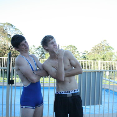 Hamish (left) and Henry, a First XV rugby player and “singer of songs” who had hoped to become an actor. 