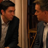 Bumbling “cousin Greg” (Nicholas Braun) and ambitious Tom Wambsgans (Matthew Macfadyen) in season four of Succession.