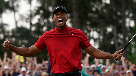 Comeback kid: Tiger Woods wins the Masters at Augusta on Sunday.