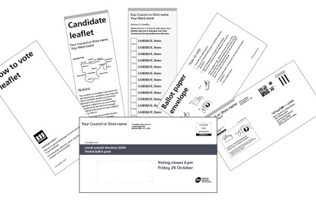 Victorian council elections 2024 ballot packs.