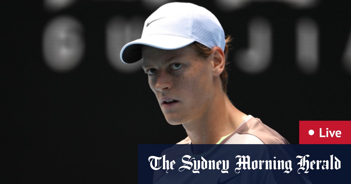 Australian Open 2024 LIVE updates Italian Sinner seals final spot with fourset win over Djokovic